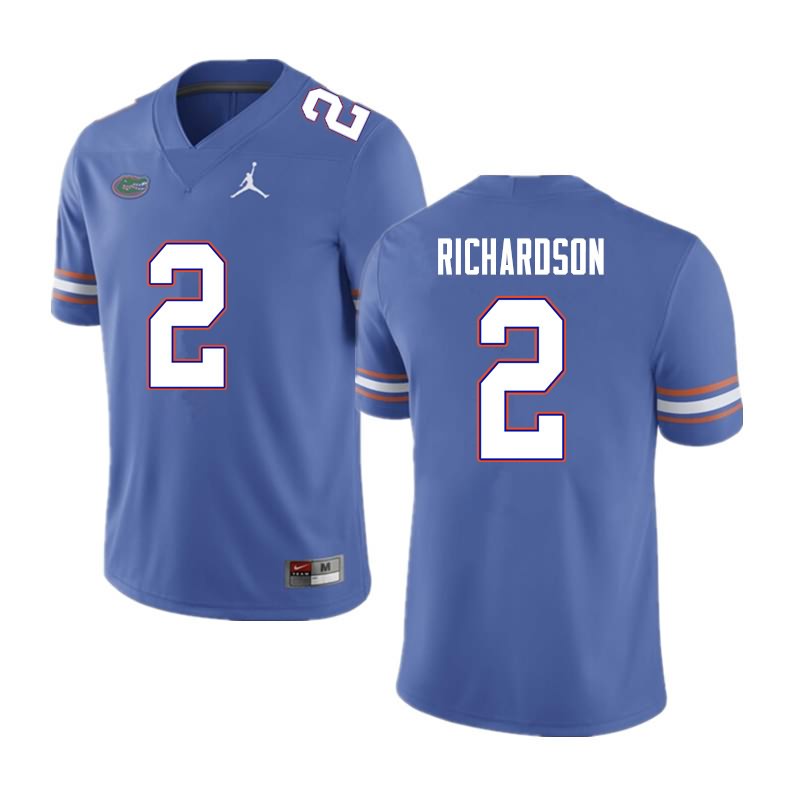 Men's NCAA Florida Gators Anthony Richardson #2 Stitched Authentic Nike Blue College Football Jersey LKI2065UP